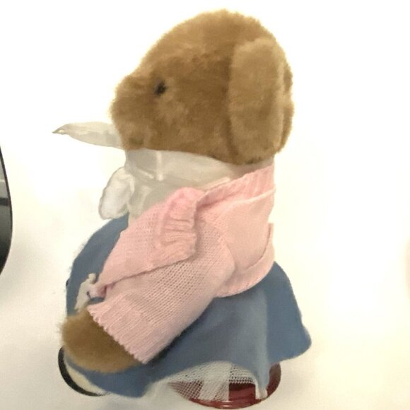 Tenderheart Teddy Bear Couple In 50s Style Leather Jacket Denim & Poodle Skirt - Picture 10 of 12